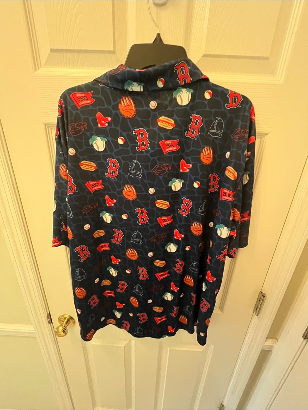 Mike's Amazing Navy Red Sox Baseball Print shirt ⚾️🧢🌭🧤